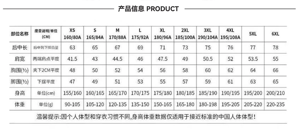 尺码与产品信息 · 第5页